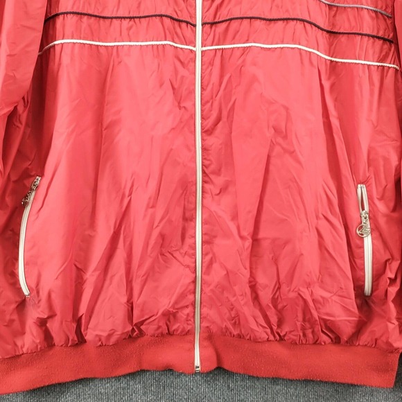 Lot29 Premium Wear Men's Full Zip Windbreaker Jacket Red XXXL Chest Striped - Picture 6 of 16